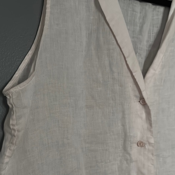 Equipment‎ White Sleeveless Notched Collar Blouse - Picture 6 of 8